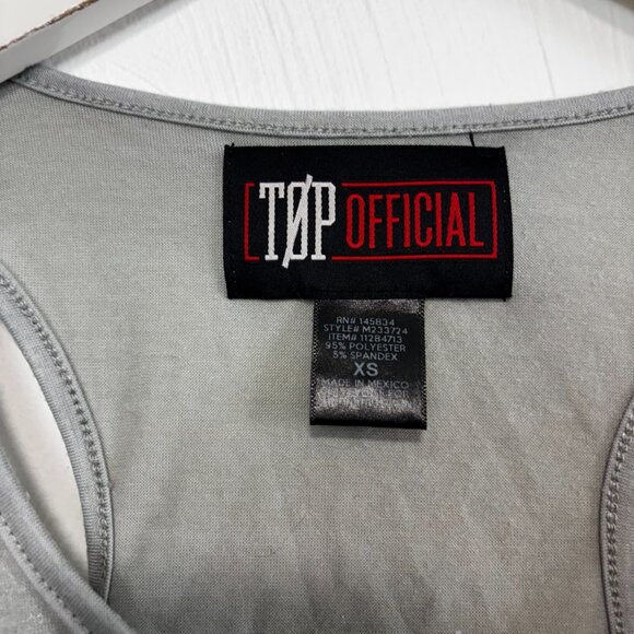 Top Official Tank Top Gray Sleeveless Racerback Pullover Graphic On Front Womens - Picture 4 of 5